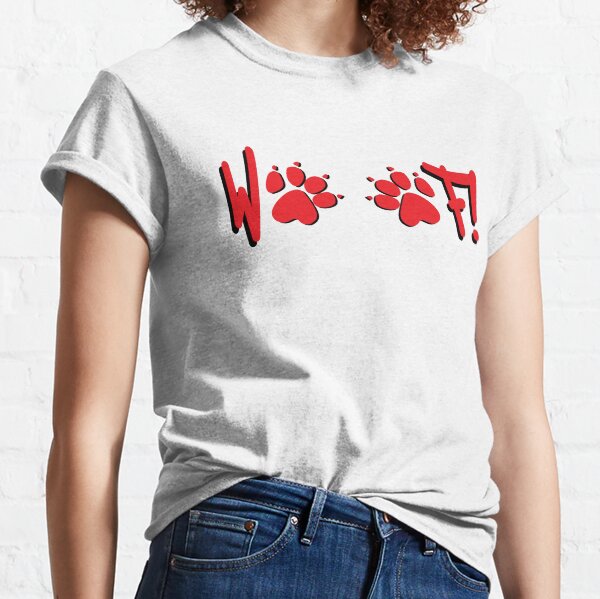 Woof! - Red Paws Classic T-Shirt