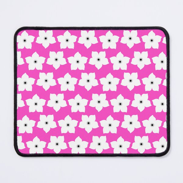 Item preview, Pretty White Flower Necklace Print - Hot Pink designed and sold by Una Somerville.