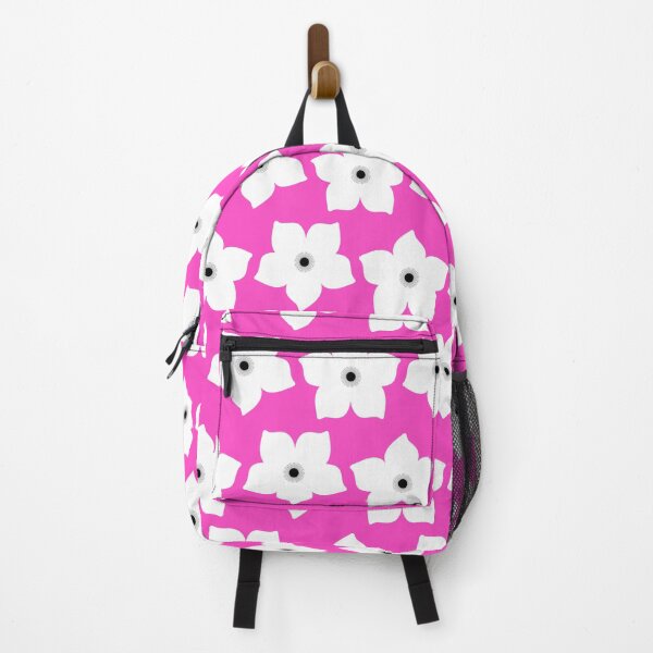 Item preview, Pretty White Flower Necklace Print - Hot Pink designed and sold by Una Somerville.