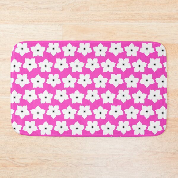 Item preview, Pretty White Flower Necklace Print - Hot Pink designed and sold by Una Somerville.