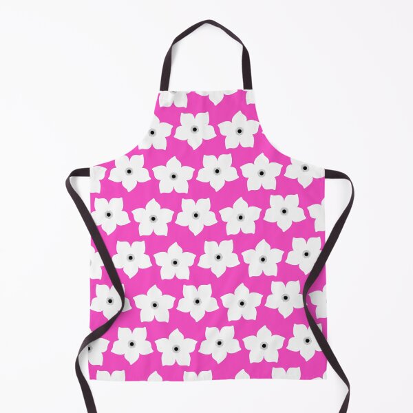 Item preview, Pretty White Flower Necklace Print - Hot Pink designed and sold by Una Somerville.