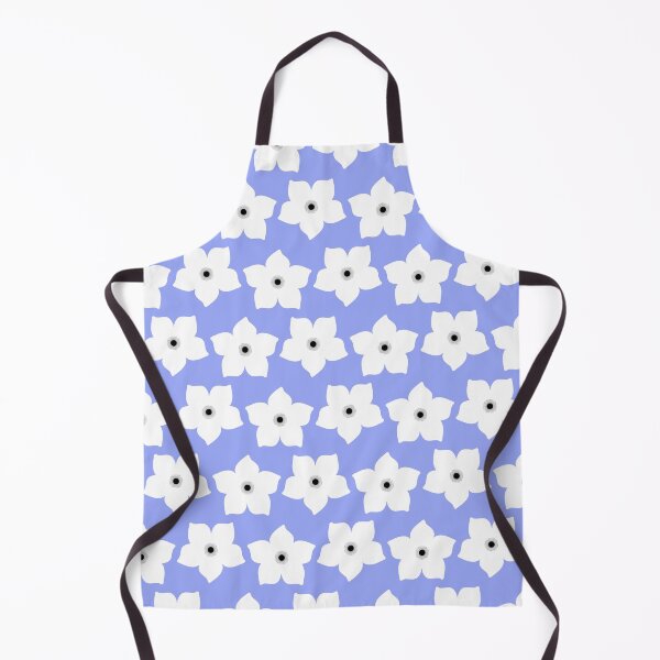 Item preview, Pretty White Flower Necklace Print - Periwinkle designed and sold by Una Somerville.
