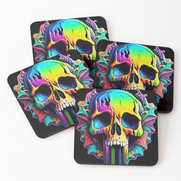Item preview, Colorful Splatter Skull designed and sold by Simply-Cryptic.