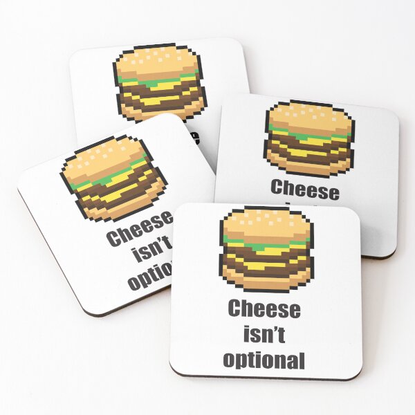 Item preview, Cheeseburger - cheese-isnt-optional - pixel art designed and sold by Apex-tees.