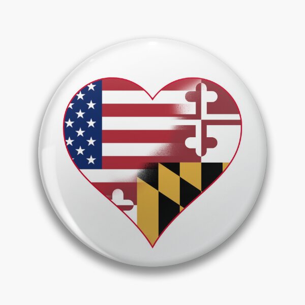 Item preview, State of Maryland Flag and American Flag Fusion Design designed and sold by Gsallicat.