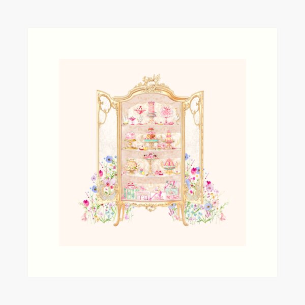 Aperçu de l'œuvre Prairie fleurie, pique-nique avec Marie Antoinette créée et vendue par Wendy Paula Patterson.