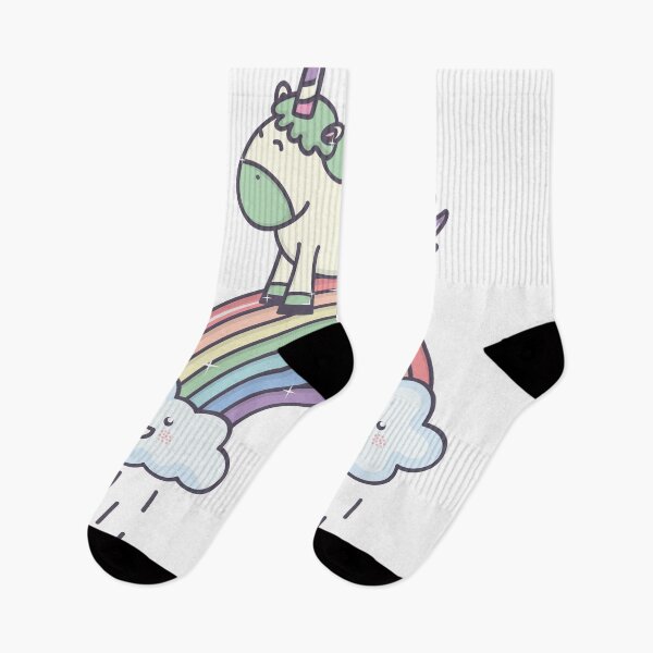 Item preview, cute adorable unicorn with clouds rainy rainbow designed and sold by esycrazy.