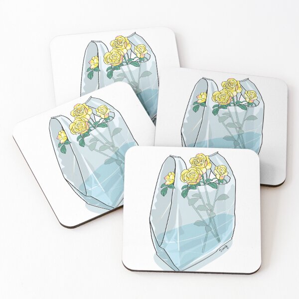 Item preview, Yellow roses in plastic bag designed and sold by SeptemberMarket.