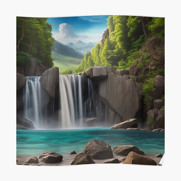 How to Draw a Waterfall Step By Step – For Kids & Beginners
