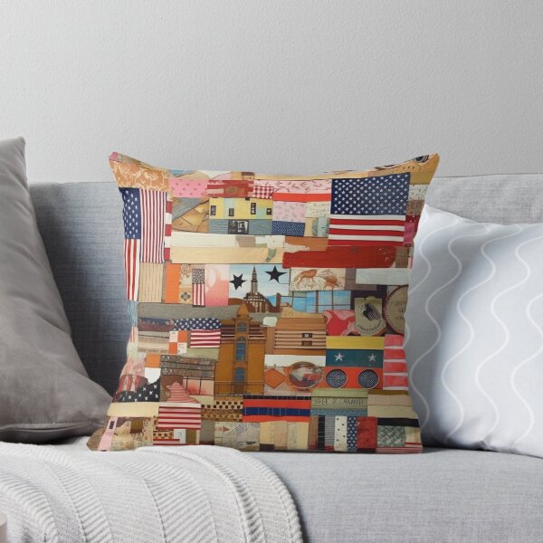 Item preview,  America Retro Vintage Patchwork of Americana Pattern Collage designed and sold by BrandonArtWorld.
