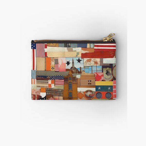 Item preview,  America Retro Vintage Patchwork of Americana Pattern Collage designed and sold by BrandonArtWorld.