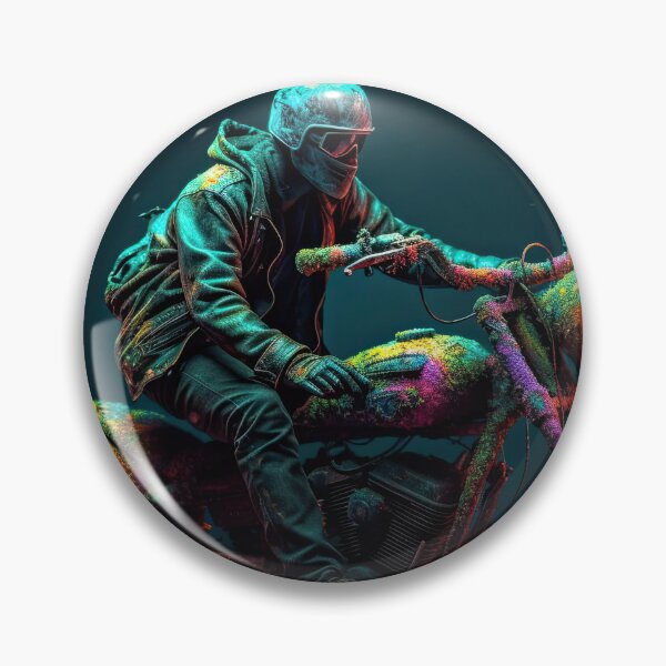 Item preview, Bad Ass Biker On Dry Dusty Paint designed and sold by Diego Re.