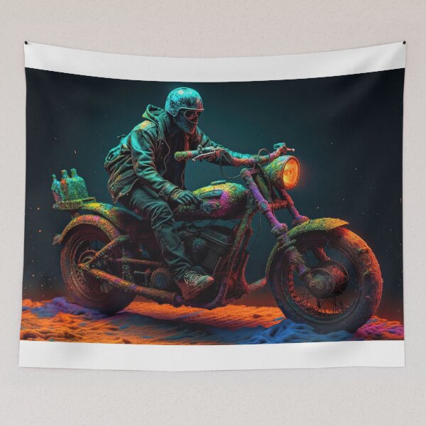 Item preview, Bad Ass Biker On Dry Dusty Paint designed and sold by Diego Re.