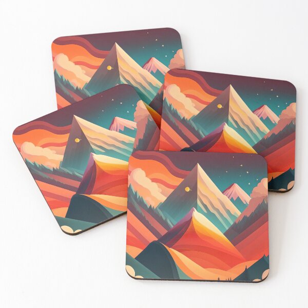 Item preview, Retro Mountain Landscape designed and sold by WindbreakDesign.