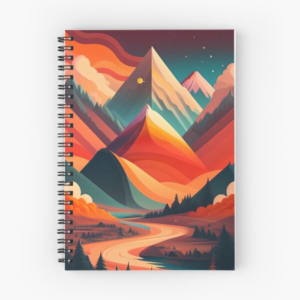 Item preview, Retro Mountain Landscape designed and sold by WindbreakDesign.