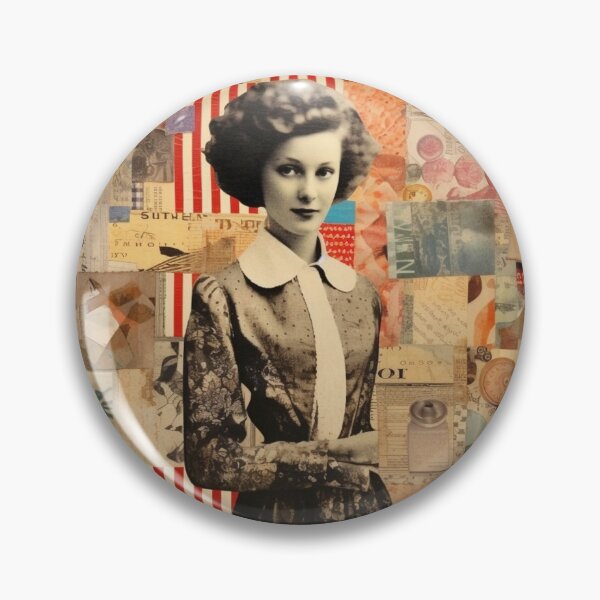 Item preview, America Retro Vintage Patchwork of Americana Pattern Collage designed and sold by BrandonArtWorld.