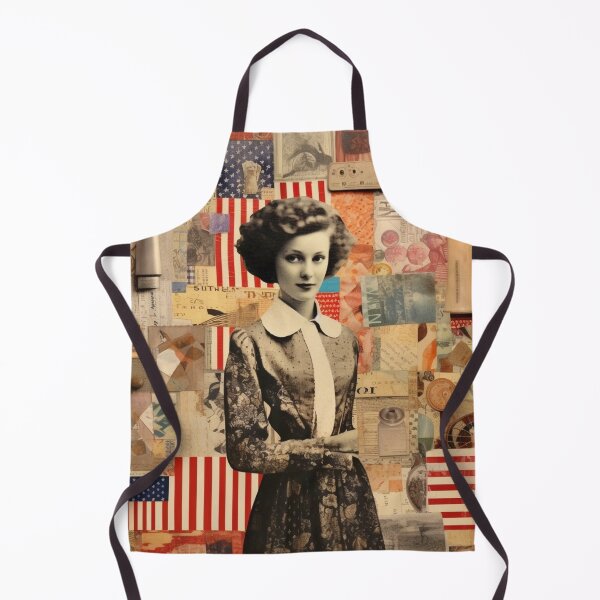 Item preview, America Retro Vintage Patchwork of Americana Pattern Collage designed and sold by BrandonArtWorld.