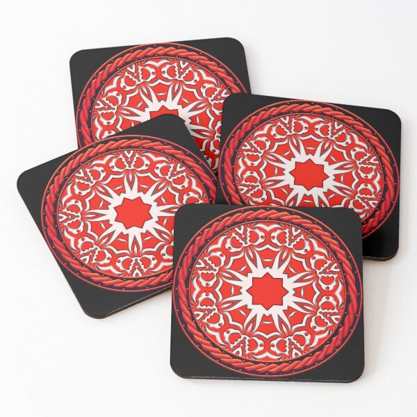 Item preview, Kaleidoscope Red Sigil in Celtic Circle Frame 11 designed and sold by Swabcraft.