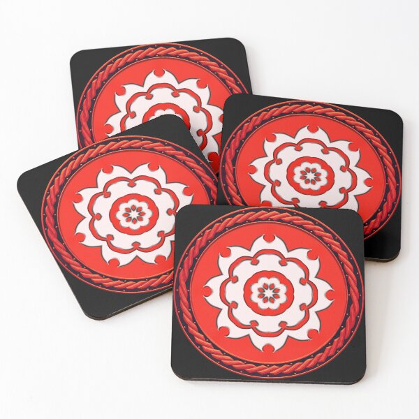 Item preview, Kaleidoscope Red Sigil in Celtic Circle Frame 12 designed and sold by Swabcraft.