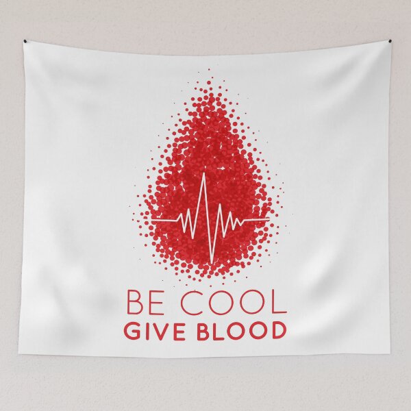 Item preview, Be Cool Give Blood, Blood Drop Cardiogram designed and sold by CarpeDiem96.