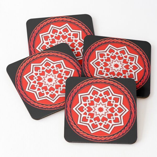 Item preview, Kaleidoscope Red Sigil in Celtic Circle Frame 14 designed and sold by Swabcraft.