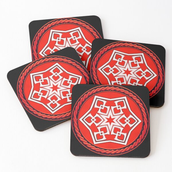 Item preview, Kaleidoscope Red Sigil in Celtic Circle Frame 16 designed and sold by Swabcraft.