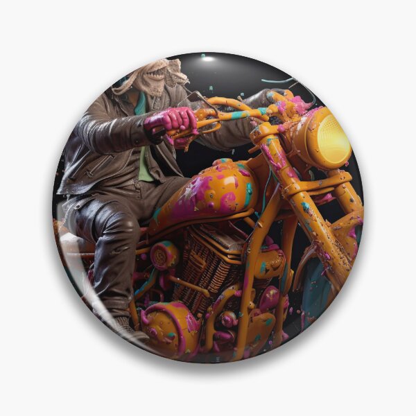 Item preview, A Bad Ass Biker Splashed With Wet Paint designed and sold by Diego Re.