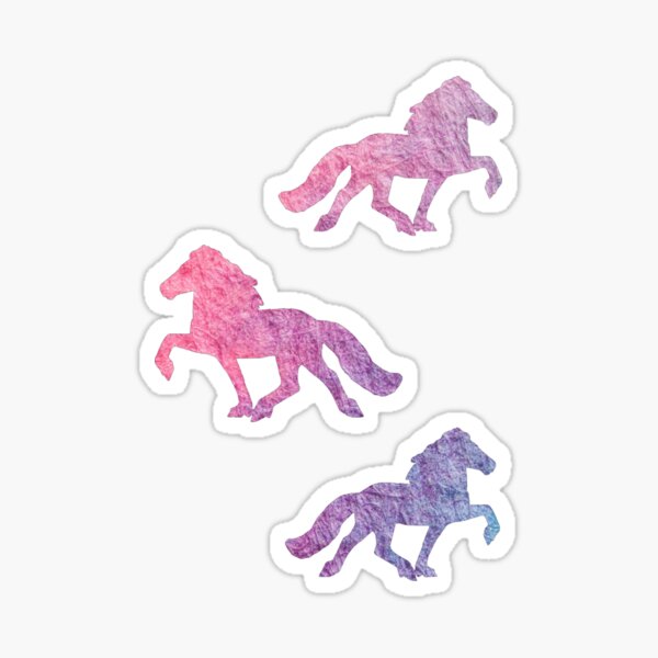 Aperçu de l'œuvre Pack d'autocollants Gaited Horse Galaxy - rose créée et vendue par MotherOfBears.
