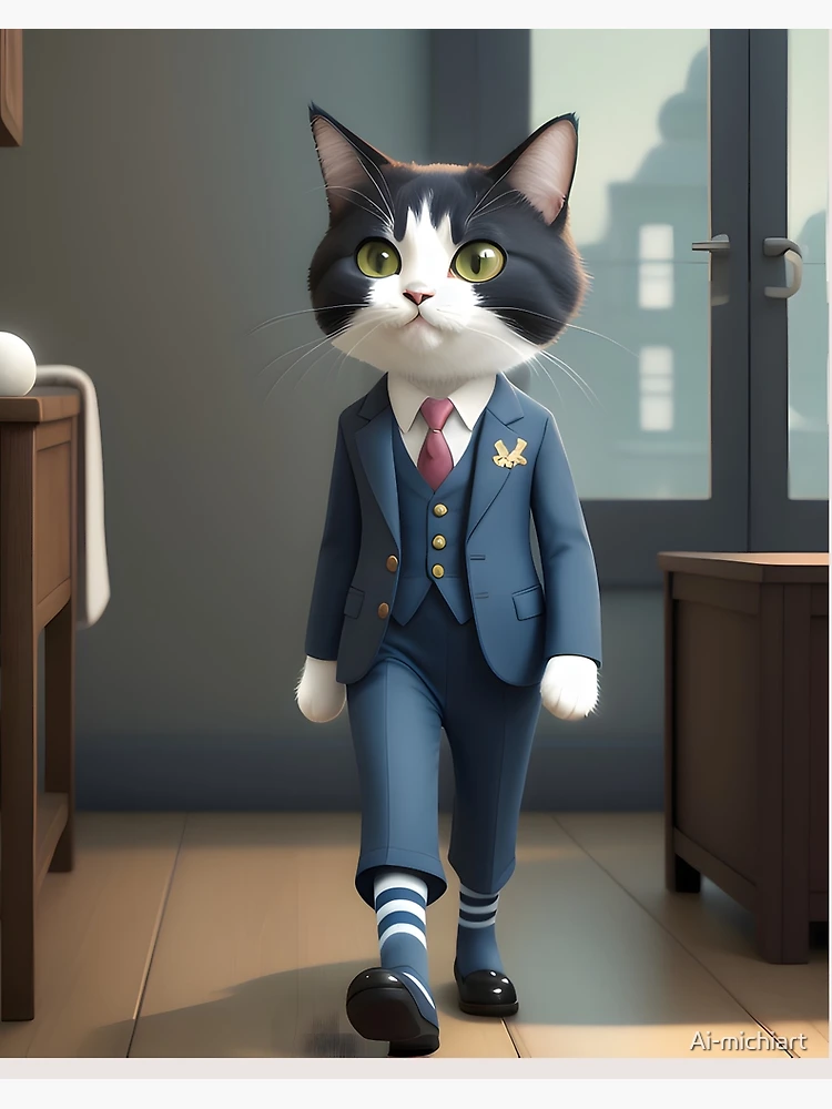 this cat wearing a suit : r/mildlyinteresting