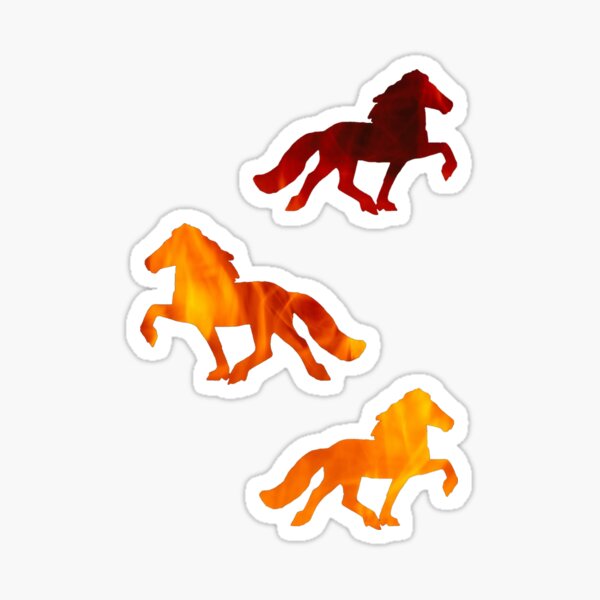 Aperçu de l'œuvre Pack d'autocollants galaxie cheval allure - feu créée et vendue par MotherOfBears.