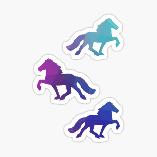 Aperçu de l'œuvre Pack d'autocollants Galaxy Gaited Horse - géométrique créée et vendue par MotherOfBears.