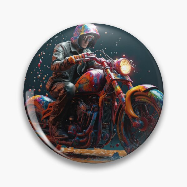 Item preview, Bad Ass Biker Skitting In Paint designed and sold by Diego Re.