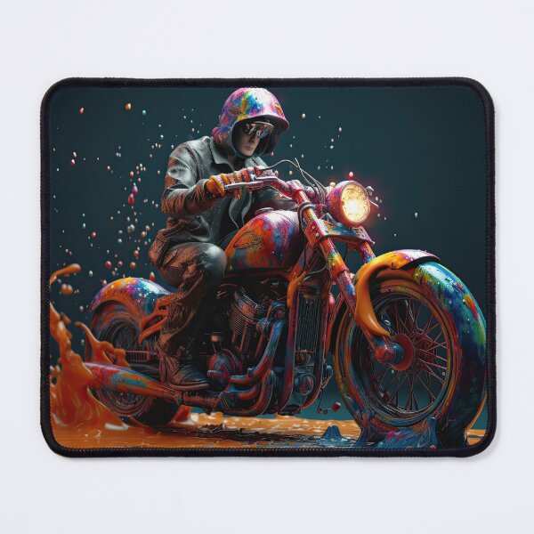 Item preview, Bad Ass Biker Skitting In Paint designed and sold by Diego Re.