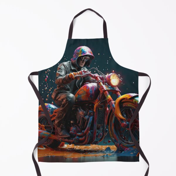 Item preview, Bad Ass Biker Skitting In Paint designed and sold by Diego Re.