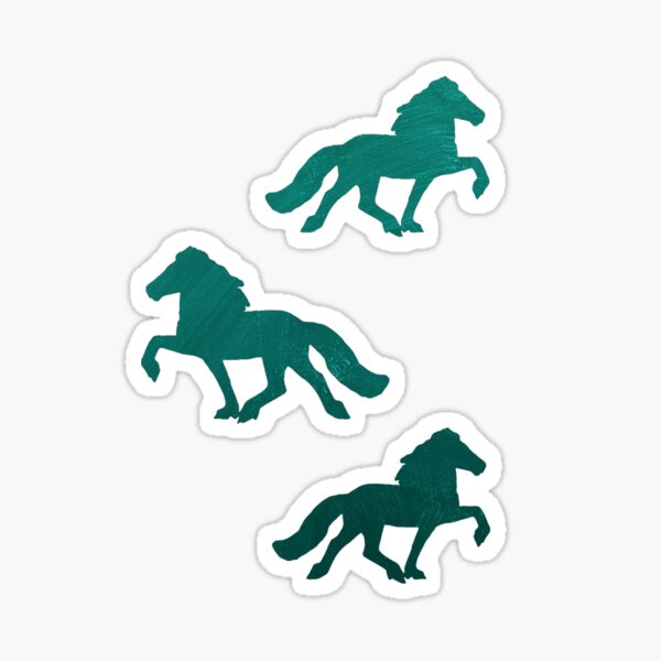 Aperçu de l'œuvre Pack d'autocollants Gaited Horse Galaxy - vert jungle créée et vendue par MotherOfBears.
