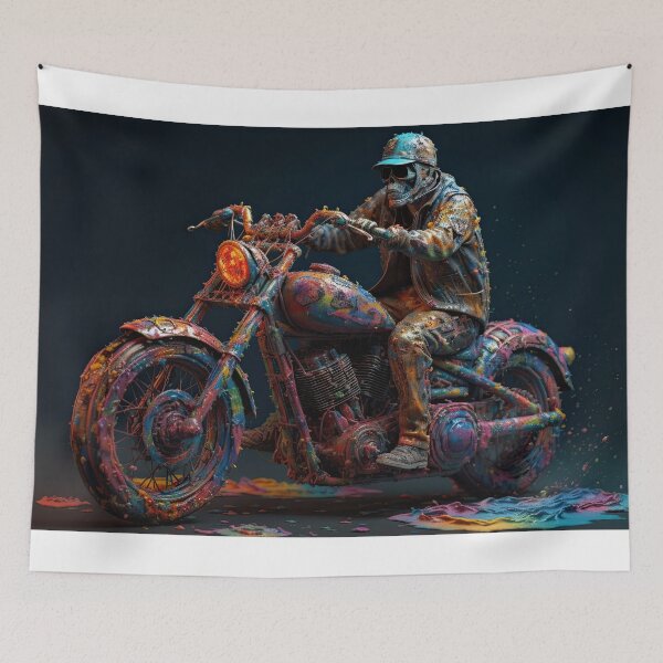 Item preview, Bad Ass Biker Drenched In Paint designed and sold by Diego Re.