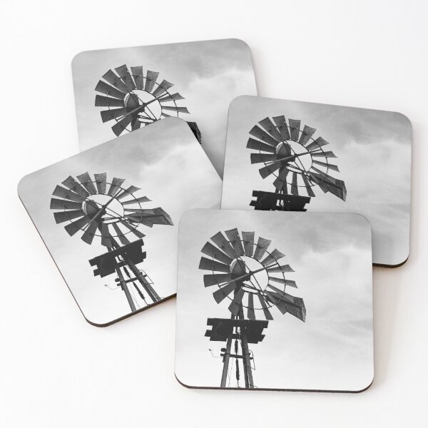Item preview, Windmill among clouds, black and white fine art photography designed and sold by nachodramis.