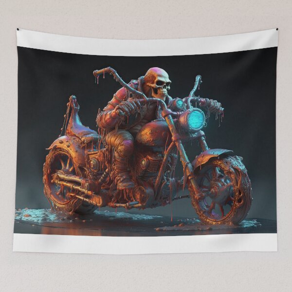 Item preview, Bad Ass Biker Leaning Tired On His Bike designed and sold by Diego Re.