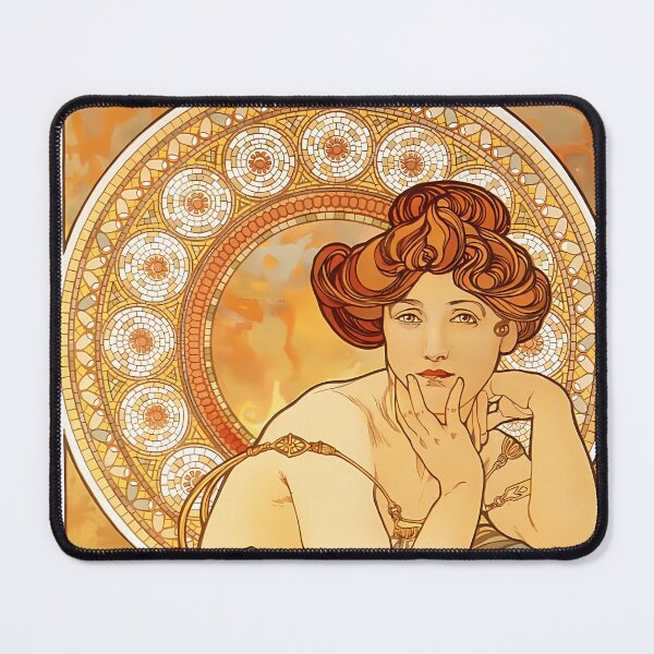 Item preview, Alphonse Mucha, Topaz, Art Nouveau designed and sold by NouveauEra.
