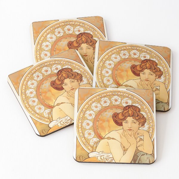 Item preview, Alphonse Mucha, Topaz, Art Nouveau designed and sold by NouveauEra.