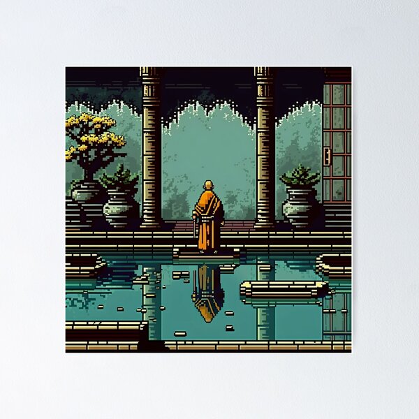 Item preview, Pixel Monk designed and sold by taoistviking.