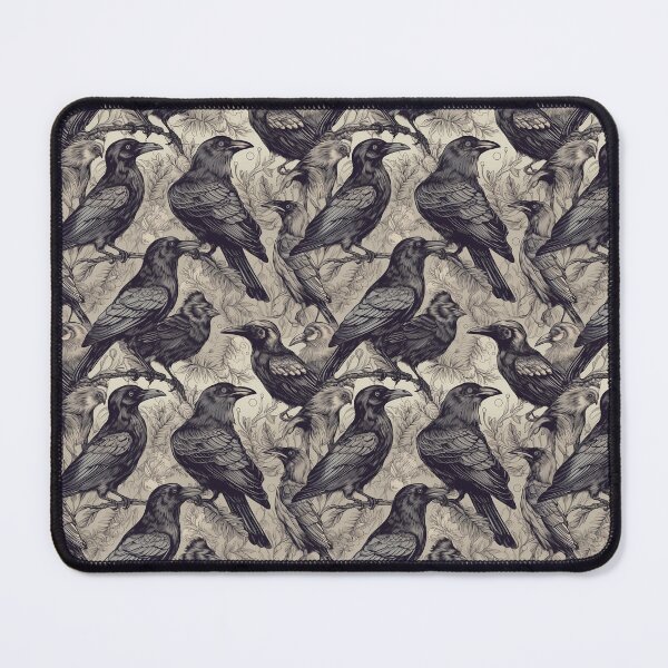 Item preview, Enchanting Illustrated Crow Wallpaper designed and sold by AlfredsJumper.