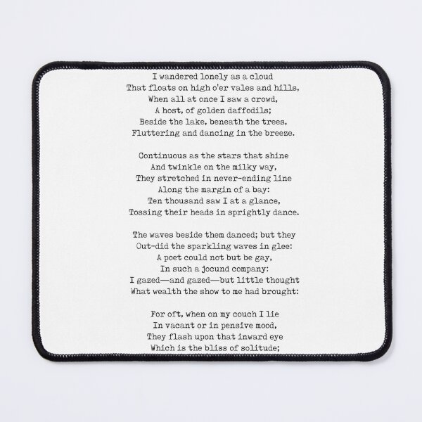 Item preview, Daffodils - William Wordsworth Poem - Literature - Typewriter Print 2 designed and sold by Studio Grafiikka.