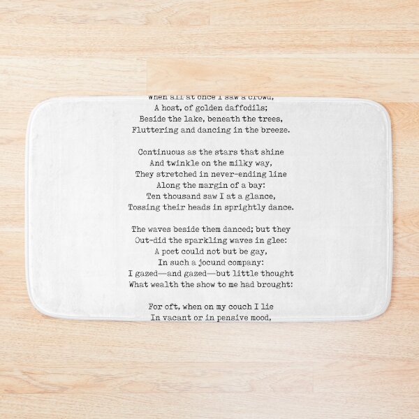 Item preview, Daffodils - William Wordsworth Poem - Literature - Typewriter Print 2 designed and sold by Studio Grafiikka.