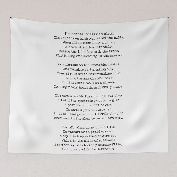 Item preview, Daffodils - William Wordsworth Poem - Literature - Typewriter Print 2 designed and sold by Studio Grafiikka.