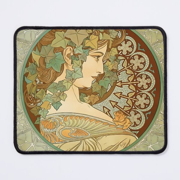 Item preview, Alphonse Mucha, Laurel, Art Nouveau, designed and sold by NouveauEra.