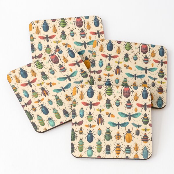 Item preview, colorfull seamless pattern with insects - Different pattern size? Email me -  designed and sold by Picture-Art.