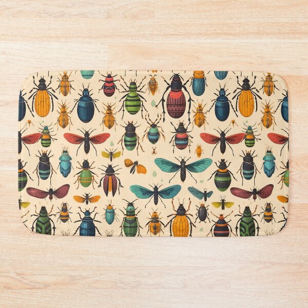 Item preview, colorfull seamless pattern with insects - Different pattern size? Email me -  designed and sold by Picture-Art.