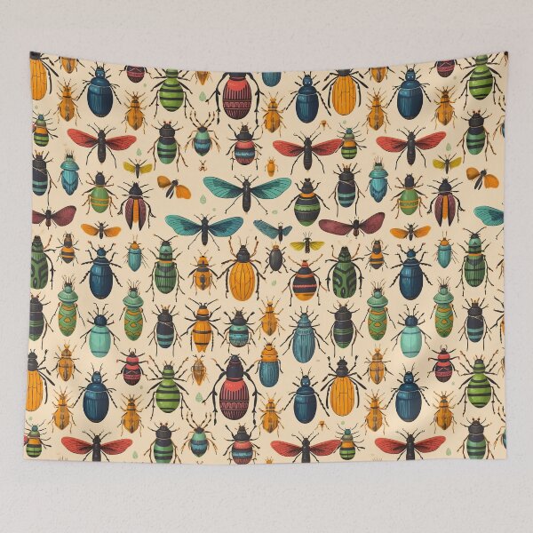 Item preview, colorfull seamless pattern with insects - Different pattern size? Email me -  designed and sold by Picture-Art.