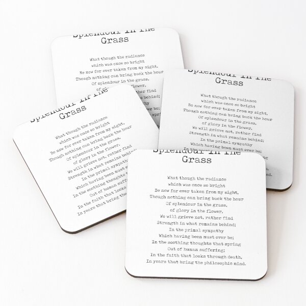 Item preview, Splendour In The Grass - William Wordsworth Poem - Literature - Typewriter Print 1 designed and sold by Studio Grafiikka.
